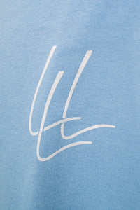 300g Oversized Tee ''Loyalty is all we know'' Babyblau